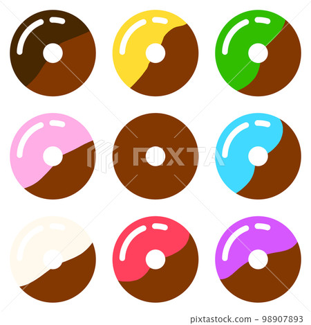 Chocolate covered chocolate donut set of 9 98907893