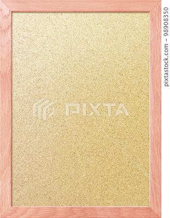 A vertical background image of a light brown textured corkboard with a pale light red border in a wooden frame A vertical background image of a light brown textured corkboard with a pale light red border in a wooden frame 98908350