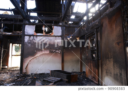 Private house burned by fire Fire Private house burned by fire Fire 98908383