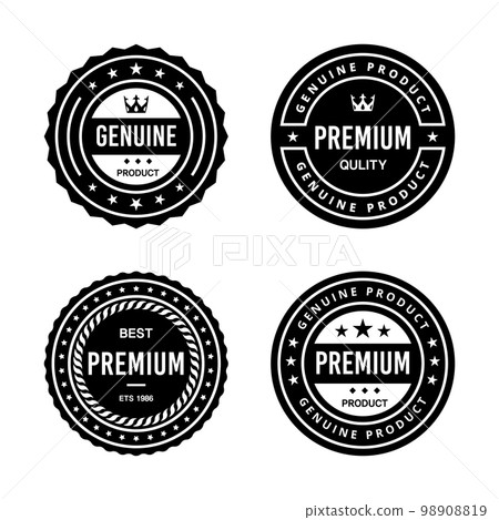 Classic Vintage Retro Premium Vector Badge, Emblem, Logo, Label, Sticker, Stamp, Symbol, Seal, Banner Frame Collection Set 98908819
