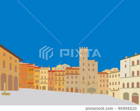 Piazza Grande Piazza Grande Arezzo Tuscany toscana Stock