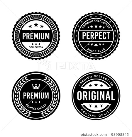 Classic Vintage Retro Premium Vector Badge, Emblem, Logo, Label, Sticker, Stamp, Symbol, Seal, Banner Frame Collection Set 98908845