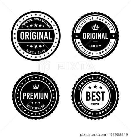 Classic Vintage Retro Premium Vector Badge, Emblem, Logo, Label, Sticker, Stamp, Symbol, Seal, Banner Frame Collection Set 98908849