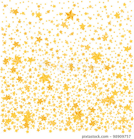 Gold stars confetti. Decoration for celebration. Vector illustration 98909757