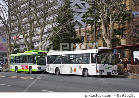 Dendenmushi, a fixed-route bus that runs through Morioka City 98910283