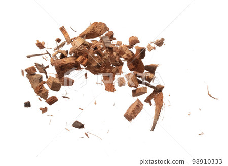 Coconut peel husk flying explosion, coconut chopped big L size abstract cloud fly. Coconut shell peel fertilizer splash throwing in Air. White background Isolated high speed shutter, freeze action Coconut peel husk flying explosion, coconut chopped big L size abstract cloud fly. Coconut shell peel fertilizer splash throwing in Air. White background Isolated high speed shutter, freeze action 98910333
