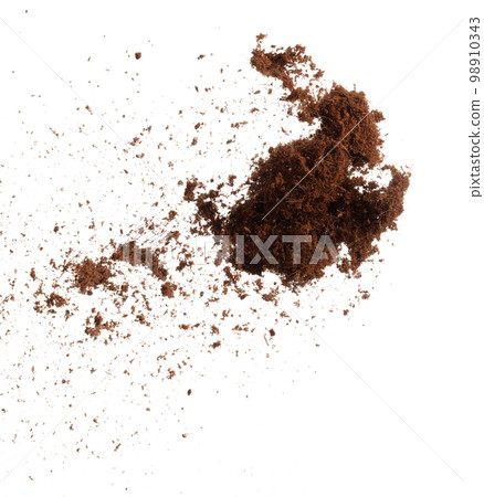 Coconut peel husk flying explosion, coconut chopped fine small S size fall down as dust. Coconut powder peel fertilizer splash throwing in Air. White background Isolated high speed shutter, freeze Coconut peel husk flying explosion, coconut chopped fine small S size fall down as dust. Coconut powder peel fertilizer splash throwing in Air. White background Isolated high speed shutter, freeze 98910343