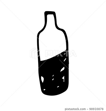 Vector illustration of a black and white vase. 98910878