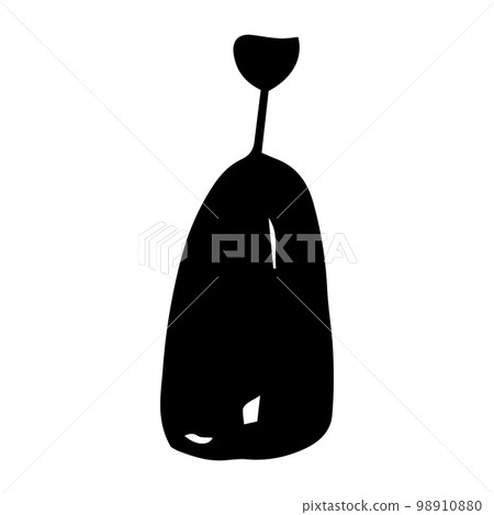 Vector illustration a black and white table lamp. 98910880