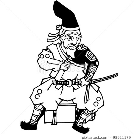 Sengoku warlord, Tanemune Date (monochrome) Sengoku warlord, Tanemune Date (monochrome) 98911179