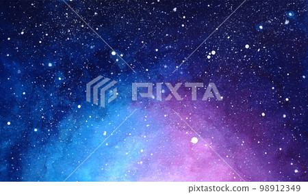 Cosmic illustration. Beautiful colorful space background. Watercolor Cosmos 98912349