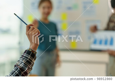 Professional Group of business discuss and consult to offer new idea at exclusive meeting room. finance concept. Professional Group of business discuss and consult to offer new idea at exclusive meeting room. finance concept. 98912860