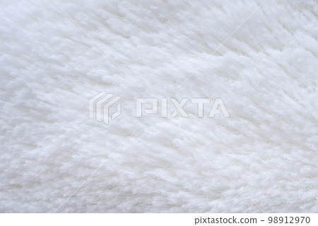White fluffy fur fabric wool texture background 98912970