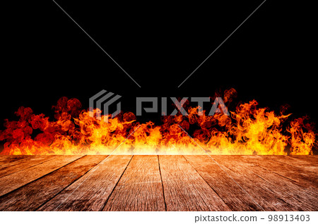 Display free space next to the burning flames Display free space next to the burning flames 98913403