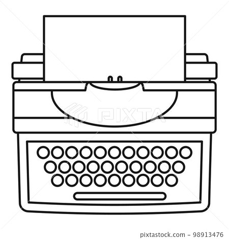 New typewriter icon. Outline illustration of new typewriter vector icon for web design isolated on white background 98913476