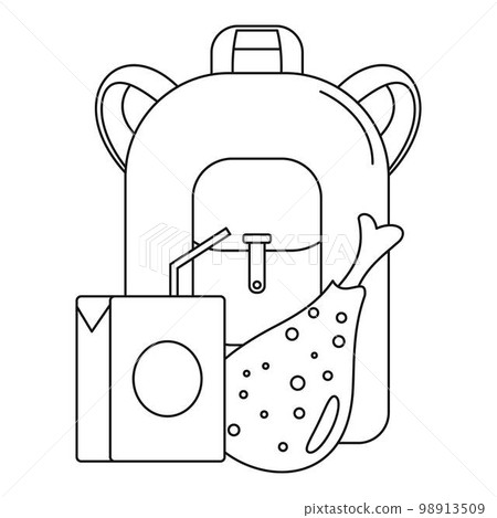 Juice school lunch icon. Outline illustration of juice school lunch vector icon for web design isolated on white background Juice school lunch icon. Outline illustration of juice school lunch vector icon for web design isolated on white background 98913509