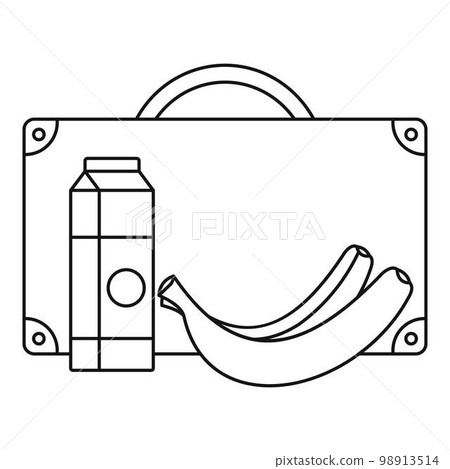 Milk banana lunch icon. Outline illustration of milk banana lunch vector icon for web design isolated on white background 98913514