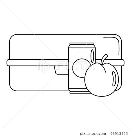 Apple cola box icon. Outline illustration of apple cola box vector icon for web design isolated on white background 98913523