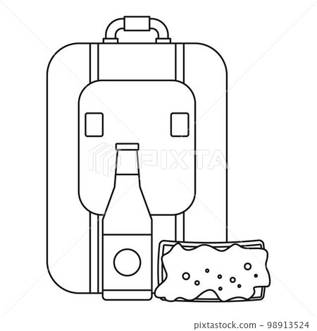 Travel bag lunch icon. Outline illustration of travel bag lunch vector icon for web design isolated on white background 98913524