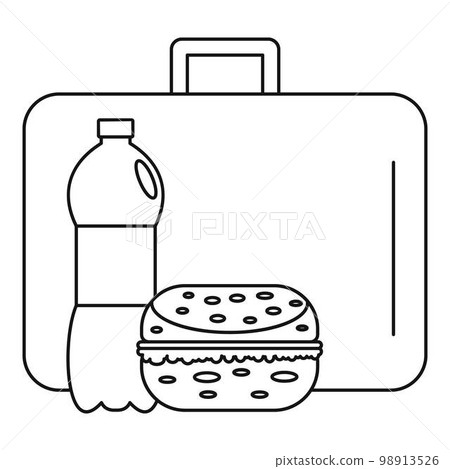 Business lunch icon. Outline illustration of business lunch vector icon for web design isolated on white background 98913526