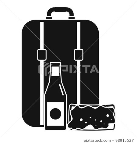Travel bag lunch icon. Simple illustration of travel bag lunch vector icon for web design isolated on white background 98913527