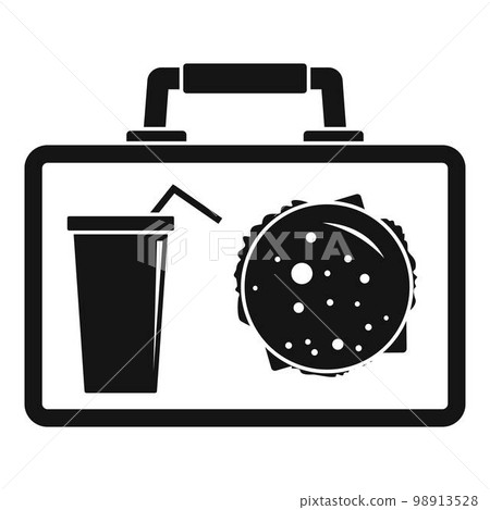 Lunch bag icon. Simple illustration of lunch bag vector icon for web design isolated on white background Lunch bag icon. Simple illustration of lunch bag vector icon for web design isolated on white background 98913528