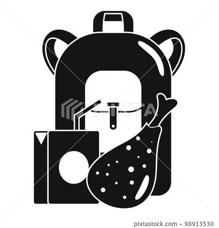 Juice school lunch icon. Simple illustration of juice school lunch vector icon for web design isolated on white background Juice school lunch icon. Simple illustration of juice school lunch vector icon for web design isolated on white background 98913530