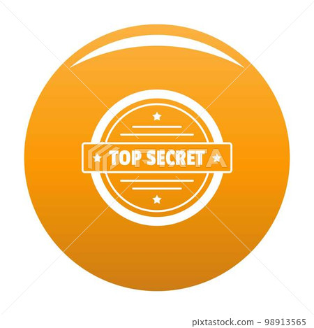 Top secret logo. Simple illustration of top secret vector logo for any design orange Top secret logo. Simple illustration of top secret vector logo for any design orange 98913565