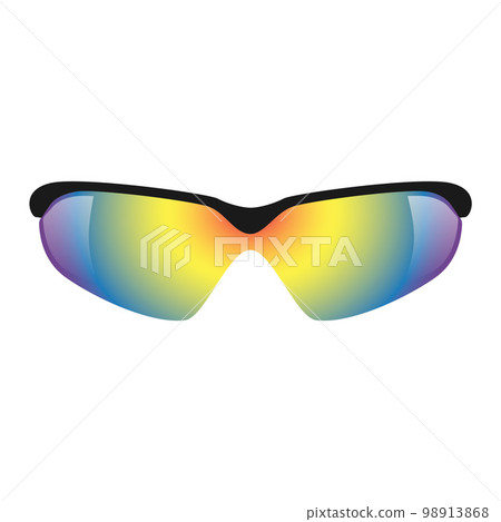 Sport glasses mockup. Realistic illustration of sport glasses vector mockup for web design isolated on white background Sport glasses mockup. Realistic illustration of sport glasses vector mockup for web design isolated on white background 98913868