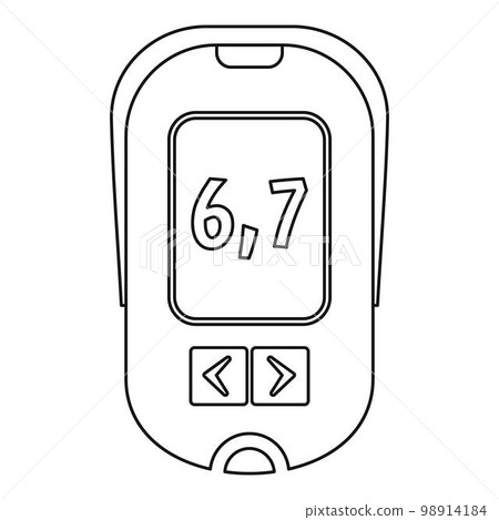 Glucometer icon. Outline glucometer vector icon for web design isolated on white background Glucometer icon. Outline glucometer vector icon for web design isolated on white background 98914184