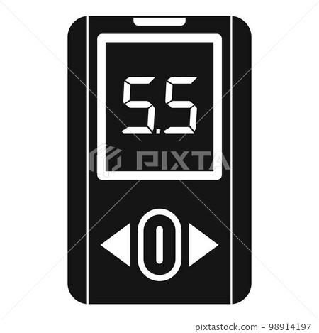 Blood glucometer icon. Simple illustration of blood glucometer vector icon for web design isolated on white background 98914197
