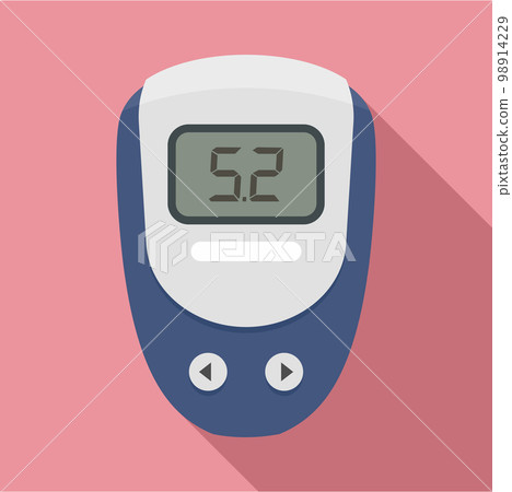 Electronic glucometer icon. Flat illustration of electronic glucometer vector icon for web design 98914229