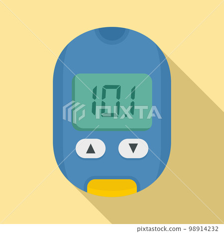 Home glucometer icon. Flat illustration of home glucometer vector icon for web design Home glucometer icon. Flat illustration of home glucometer vector icon for web design 98914232