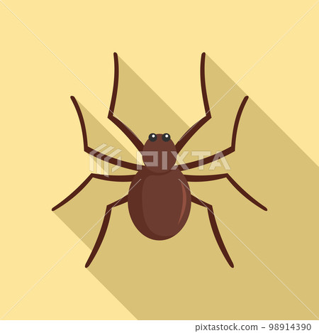 Grass spider icon. Flat illustration of grass spider vector icon for web design 98914390