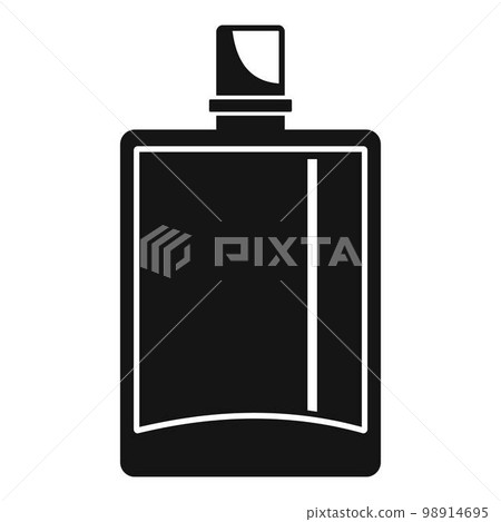 Glass perfume bottle icon. Simple illustration of glass perfume bottle  vector icon for web design isolated on white background Stock Vector