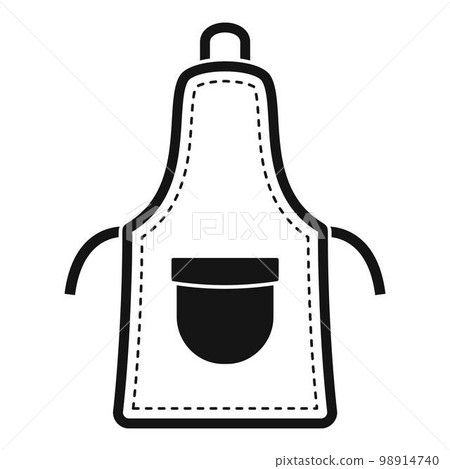 Textile apron icon. Simple illustration of textile apron vector icon for web design isolated on white background 98914740