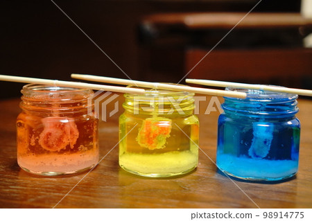 小學時,我做了一個實驗,用硼砂和金屬粉製作閃閃發光的珠寶。 小學時,我做了一個實驗,用硼砂和金屬粉製作閃閃發光的珠寶。 98914775