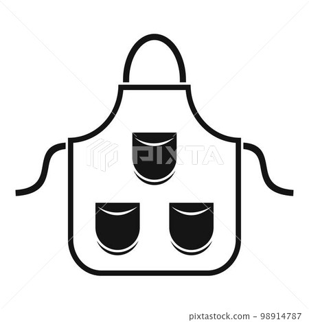 Carpenter apron icon. Simple illustration of carpenter apron vector icon for web design isolated on white background 98914787