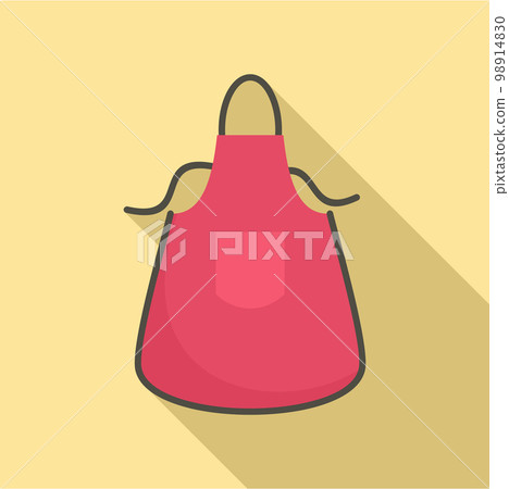 Kitchen apron icon. Flat illustration of kitchen apron vector icon for web design Kitchen apron icon. Flat illustration of kitchen apron vector icon for web design 98914830