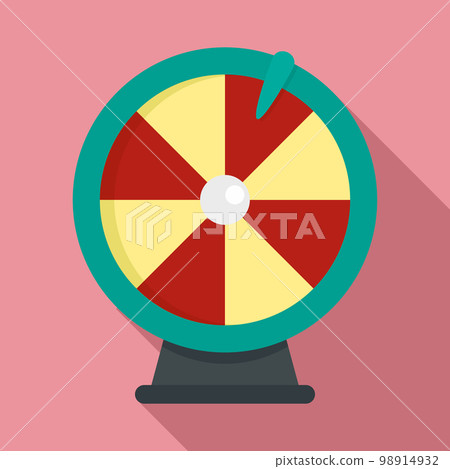Fortune wheel icon. Flat illustration of fortune wheel vector icon for web design 98914932
