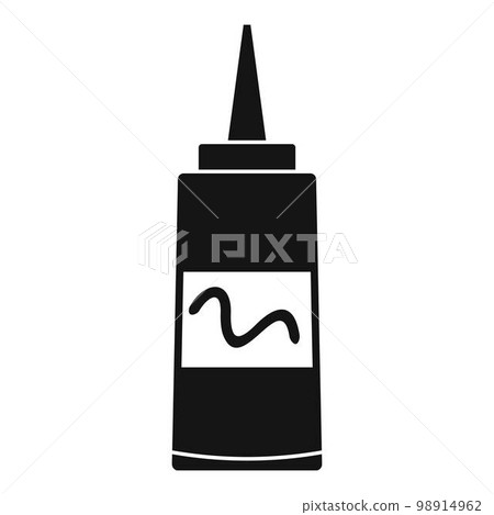 Mustard plastic bottle icon. Simple illustration of mustard plastic bottle vector icon for web design isolated on white background 98914962