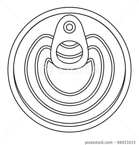 Top food can icon. Outline top food can vector icon for web design isolated on white background 98915015