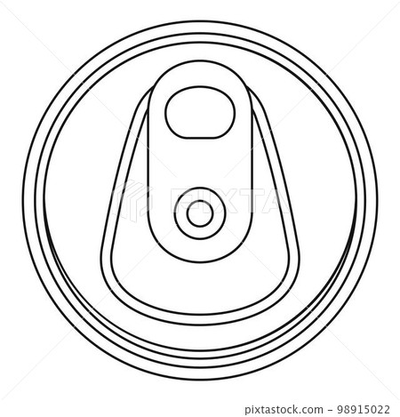 Top tin can icon. Outline top tin can vector icon for web design isolated on white background Top tin can icon. Outline top tin can vector icon for web design isolated on white background 98915022