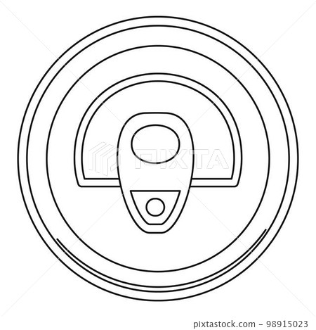 Top can icon. Outline top can vector icon for web design isolated on white background Top can icon. Outline top can vector icon for web design isolated on white background 98915023