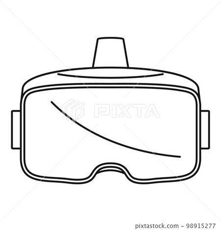 Vr glasses headset icon. Outline vr glasses headset vector icon for web design isolated on white background 98915277