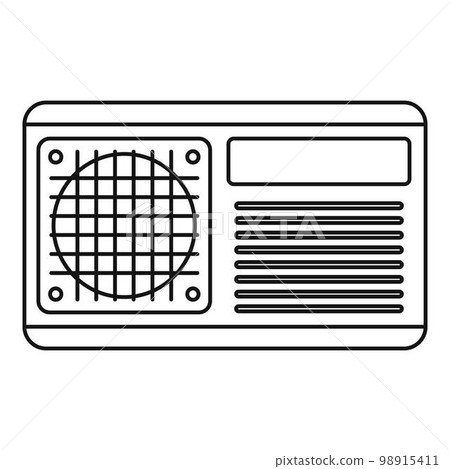 Conditioner fan icon. Outline conditioner fan vector icon for web design isolated on white background Conditioner fan icon. Outline conditioner fan vector icon for web design isolated on white background 98915411