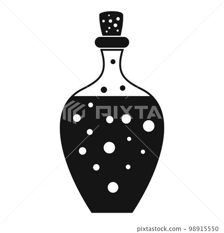 Potion bottle icon. Simple illustration of potion bottle vector icon for web design isolated on white background Potion bottle icon. Simple illustration of potion bottle vector icon for web design isolated on white background 98915550