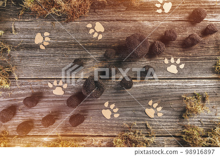 Picked black truffles 98916897