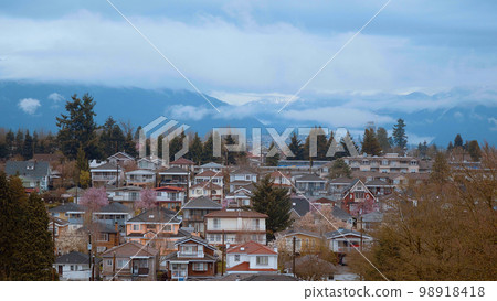The city of Vancouver - aerial view 98918418
