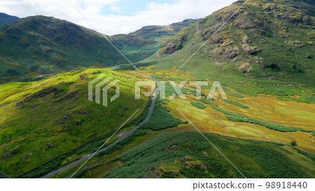 Amazing landscape of Lake District National Park from above - travel photography 98918440